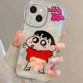 3D Crayon Shin chan Suitable for Apple 14 Phone Case 13Promax Wave Edge Mini Funny Plus Cute PM Cartoon Por Transparent iPhone Silicone Fourteen Women. 