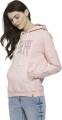 Women Full Sleeve Printed Hooded Light Pink Sweatshirt For Women Stylish Winter Outer Hoodies for Girls Winter Wear. 