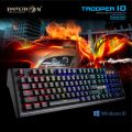 Imperion KG-M10F Trooper 10 Mechanical Gaming Keyboard Red Switch 104 Keys -- Smooth Linear Thock Stable Stabilizer Gamers Computer Games PC Laptop Desktop USB Office Wired Fast Typing WASD Input. 