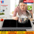 Swifton Double 2 Induction Cooktop Anti Overflow Protection 9 Cooking Power level Power Booster Child Lock Timer SN-i25DH. 