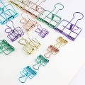 Mini Portable Hollow Out Metal Binder Clips/Multicolor Durable Notes Letter Paper Bookmark Binder Bill Clip/Dovetail Book File Clips. 