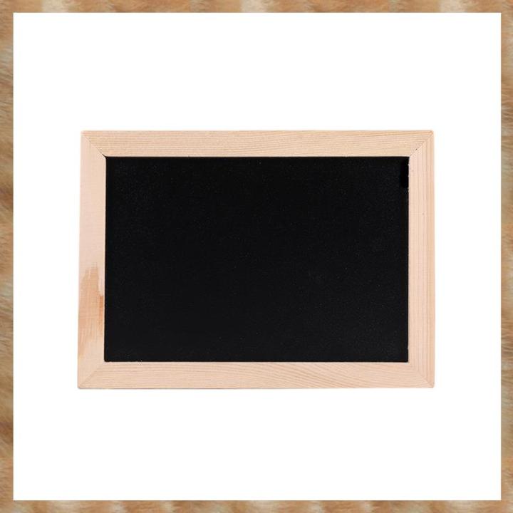 Kqueebee Double-Sided Blackboard Wooden Crafts Wooden Frame Small Blackboard Writing Message Board Home Decoration DIY Listing
