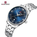 Navi-Force NF 9272S men's quartz calendar watch, characterized by a modern casual style that balances formal elegance with daily durability-S/BE/S. 