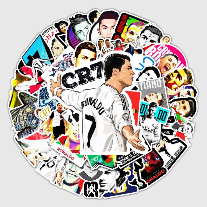 Artsy%20Home%2025/50/100%20Pcs%20Cristiano%20Ronaldo%20Stickers%20for%20Laptops%20Cellphone%20Guitar%20-%20Image%203