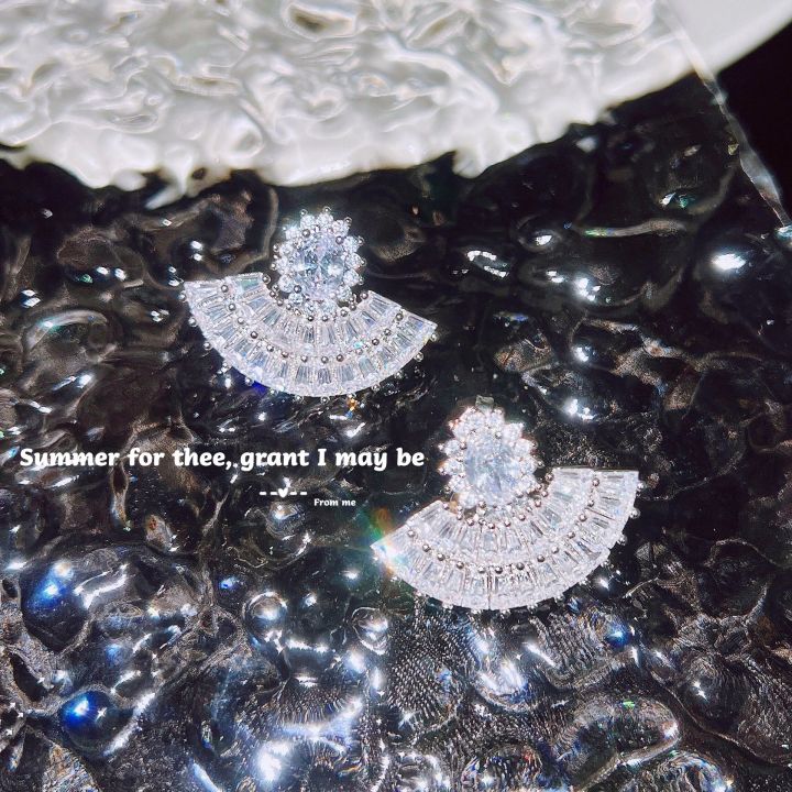 %E3%80%90Mega%20Sale%E3%80%91The%20same%20high-end%20skirt%20earrings%20super%20flash%20bright%20high%20carbon%20diamond%20T%20square%20zircon%20fan%20for%20women%20-%20Image%203