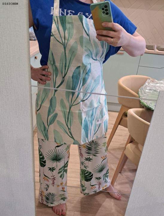 DISICHEN%20Luxury%201Pcs%20Tropical%20Jungle%20Printed%20Kitchen%20Apron%20Plant%20Green%20Leaves%20Kids%20Men%20Women%20Chef%20Cooking%20Aprons%20Waist%20Bib%20Cleaning%20Pinafores%20-%20Image%202