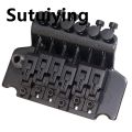 Sutuiying 6 String Double Roll Tailpiece Saddle Tremolo Bridge System Fashion for Electric Guitar Replacement Zinc Alloy Guitar Tailpiece. 
