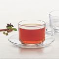 Transparent Crystal Clear Glass Tea Cup Set 180ML - Set Of 6. 