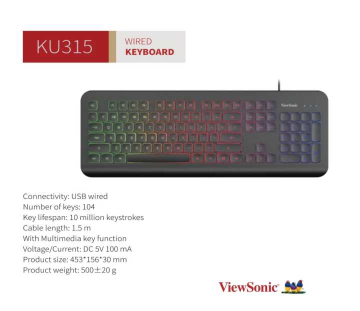 Keyboard%20%20Backlit%20Wired%20ViewSonic%20KU315%20-%20Black%20-%20Image%202