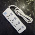 High Power 2500W Mutiplug With 3 Power Socket, 3 USB Socket. 