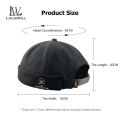 LouisWill Cap For Men Dome Melon Beanie Hats Adjustable Docker Cap Fashion Men's Landlord Hat Hip Hop Brimless Hat Spring And Summer Street Trend Melon Hat Embroidery Retro Cap. 