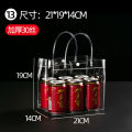 PVC transparent handbag plastic gift bag hand gift wedding candy red wine packaging bag thickened in stock LOGO. 