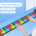 1 Piece Digital Keyboard Flexible Roll Up Piano with Loud Speaker Electronic Hand Roll Piano for Music Lovers Beginners 49 Keys Electronic Keyboards. 
