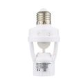Infrared Sensor Lamp Holder E27 To E27 Screw Lamp Holder With Plug Light Socket Adaptor Motion Sensor Plug PC Lamp Head For E27 Bulb. 