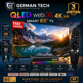 German Tech 65 Inch Smart WebOS 4k QLED TV GT65DWB109UHD | 4K Qled WebOS Television | Metal Back | Magic Remote & Voice Control | Bezel-less Design | Dolby Audio | Next-Gen Immersive Gaming | Bluetooth & Wi-Fi | 3 Years Warranty |. 