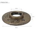 1'' Bronze Malleable Threaded Floor Flange Steel Iron Pipe Fitting Wall Mounted. 