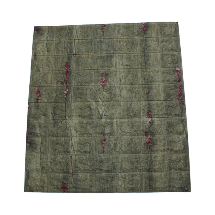 Wall Stickers 1Pc 3D WallFoam Dark Green Brick, PE Foam Self-Adhesive Wallpaper Removable and Waterproof Art Wall Tiles for Bedroom Living Room Background TV Décor