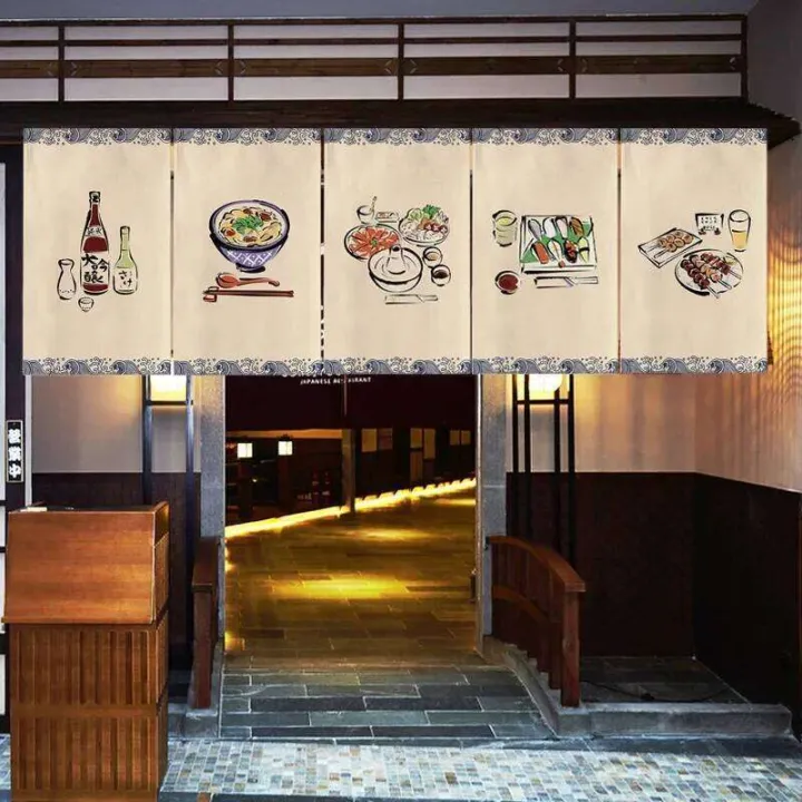 Japanese%20Cuisine%20Sushi%20Shop%20Short%20Curtain%20Restaurant%20Decor%20Noren%20Kitchen%20Banner%20Pennant%20Izakaya%20Bistro%20Bar%20Ramen%20Half%20Curtains%20-%20Image%204