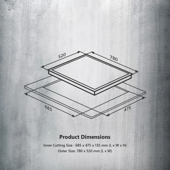 KAFF%204%20Burner%20Built-In-Hobs%20%7C%20Ashford%20ASF%20784%20%7C%2078cm%20%7C%20Auto%20Electric%20Ignition%20%7C%20Black%20Tempered%20Glass%20(8%20mm%20Thick)%20%7C%20Brass%20Burner%20Caps%20coated%20in%20Black%20+%20Brass%20Flame%20Spreader%20-%20Image%202