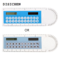 DISICHEN Fashion Mini Pocket Basic Calculator with Magnifier Solar Transparent Ruler Digital Desktop Fit for Kids Student School Supplies. 