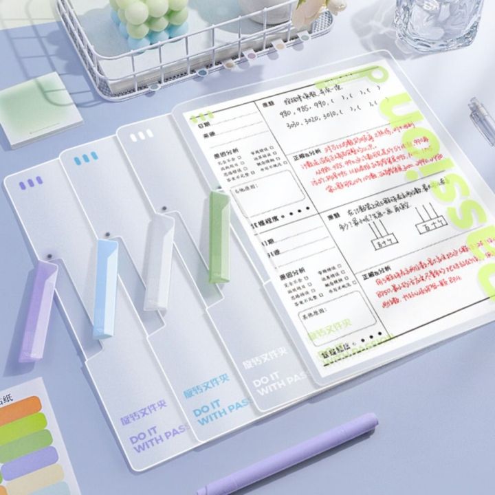 Multifunctional PP A4 File Folder Transparent Side Open-buckle A4 ...