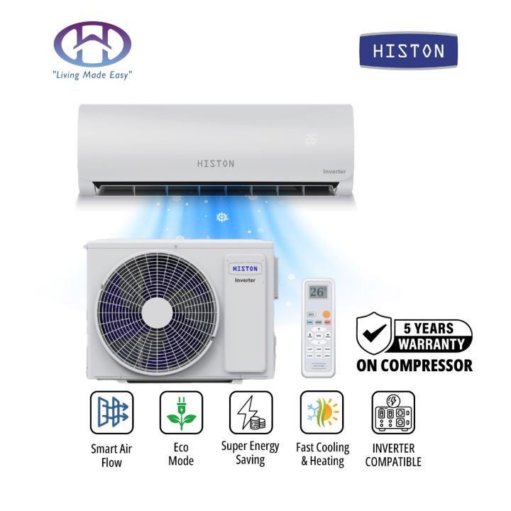 HISTON 1 Ton Inverter Hot & Cool Air Conditioner