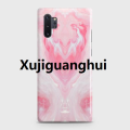 Xujiguanghui Samsung Galaxy Note 10 Plus Cover White and pink marble Hard Cover- Design 21 Case. 