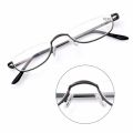 Flexible Portable Ultra Light Resin Spring Hinge Half Frame Reading Glasses +1.00~+4.0 Diopter Half Moon Reading Glasses Eyeglasses. 
