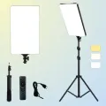 RL-19 LED Video Light Panel Light With Tripod Square Diffuser Light With Stand Photography Lamp. 