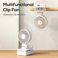 Portable Mini Clip Fan Rechargeable Cooling Fan Air Cooler with Adjustable Speeds A. 