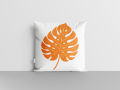 Tropical Monstera Leaf Printed Decorative Cushion Covers with fillings – Set of 4. 