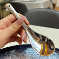 Stainless Steel Spoon With Handle Hole Soup Spoon Long Handle Spoon Round Head Baby Spoon Home Kitchen Tableware DD7. 
