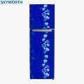 SKYWORTH Blue Color Floral Double Door 275 Ltr Refrigerator Model No. SRD-325WTPB. 