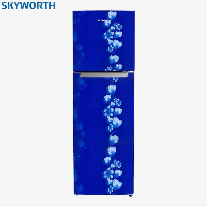 SKYWORTH%20Blue%20Color%20Floral%20Double%20Door%20275%20Ltr%20Refrigerator%20Model%20No.%20SRD-325WTPB%20-%20Image%202