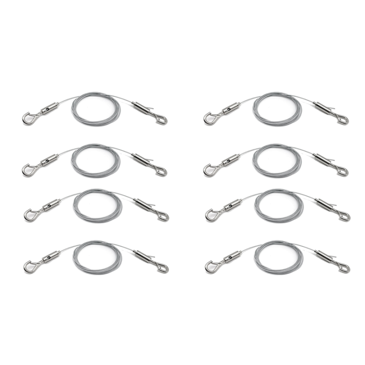 X Steel Rope Support 8 Pack Adjustable Picture Hanging Wire Heavy Duty Supports 50 Lbs ...