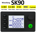 Wenefang DC DC Buck Boost Converter 40W/90W Adjustable Regulated Laboratory Portable Power Supply CC CV 4.5A/5A 0.5-36V 5V 6V 12V 24V Power Module. 