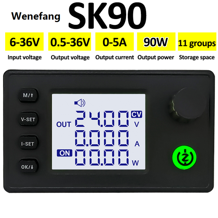 Wenefang%20DC%20DC%20Buck%20Boost%20Converter%2040W/90W%20Adjustable%20Regulated%20Laboratory%20Portable%20Power%20Supply%20CC%20CV%204.5A/5A%200.5-36V%205V%206V%2012V%2024V%20Power%20Module%20-%20Image%207