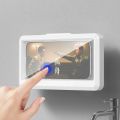 Storage Sealed Phone Sticky Box Self Bracket Wall Mounted Home Bracket Mobile Phone Bathroom Waterproof Phone Case Touch Screen Bracket Shower. 