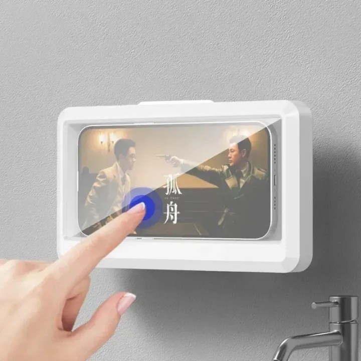 Storage%20Sealed%20Phone%20Sticky%20Box%20Self%20Bracket%20Wall%20Mounted%20Home%20Bracket%20Mobile%20Phone%20Bathroom%20Waterproof%20Phone%20Case%20Touch%20Screen%20Bracket%20Shower%20-%20Image%202