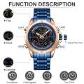 NAVIFORCE NF9170 Dual Movement Digital Analogue Quartz Watch For Men - Rosegold/Blue | Fashion NaviForce Watch For Men. 