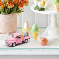 Easter Truck Vintage Truck Farmhouse Truck with Eggs Metal Antique Truck Decor Vintage Farmhouse Truck Spring Handmade Easter Decorations. 