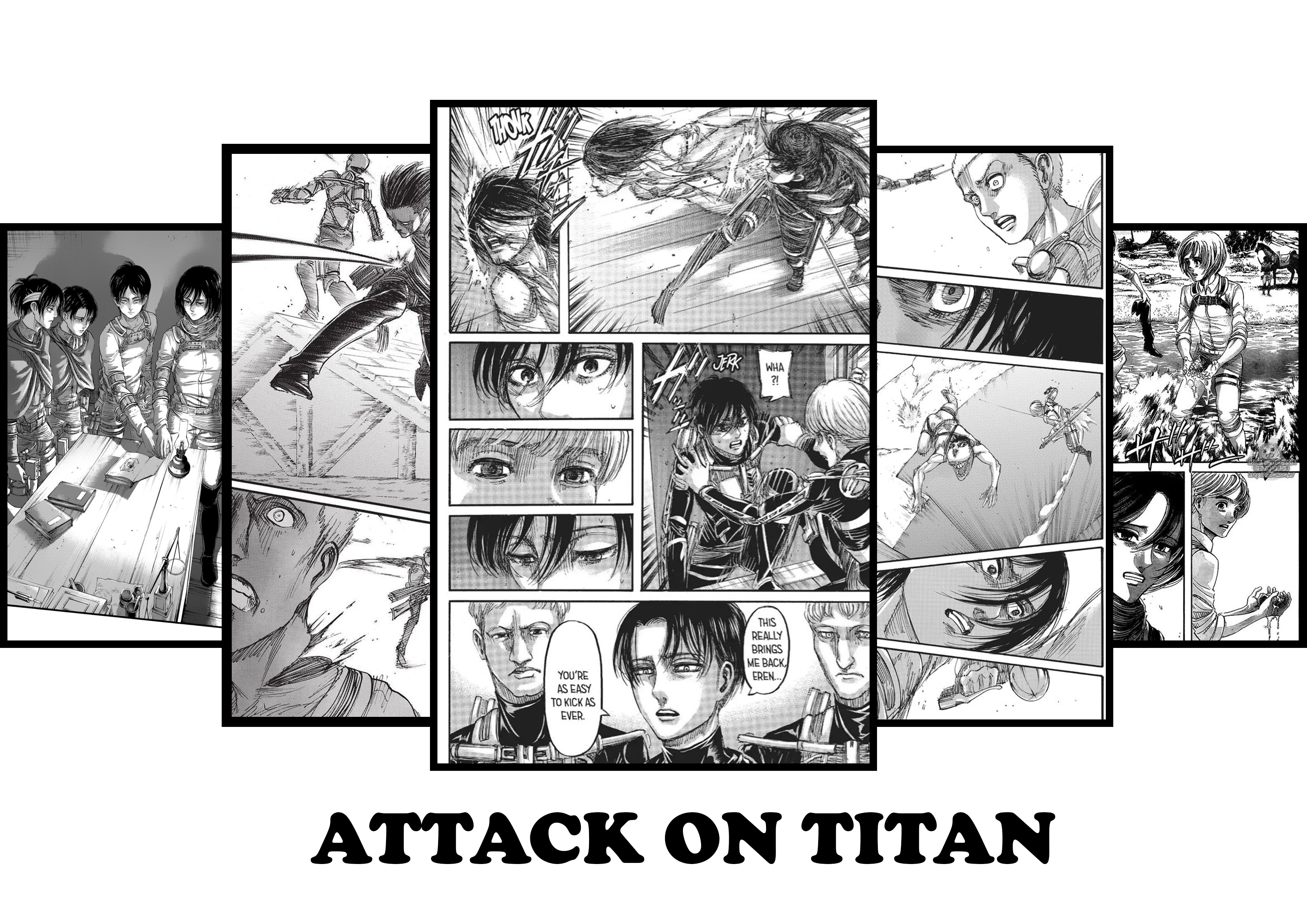 Premium A4 Attack on Titan Anime Wall Poster Set 6PCS Glossy