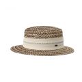 Casual Boho Flat Top Straw Hat Wide Brim Visor Weave Hat Breathable UV Protection Cap Holiday. 