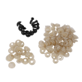 fasdaga 300 Pcs 6-12 mm Plastic Safety Eyes, Eyes Doll Making with 300 Pcs Washer for Toy Making DIY Crafts. 