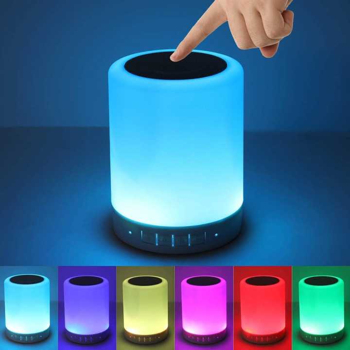 Portable Night Light Wireless Bluetooth Speaker with Touch Control ...