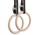 Spn'S Gymnastic Wooden Rings with Heavy Duty Adjustable Strap | Roman Rings Perfect for Calisthenics Competition and Conditioning Training. 
