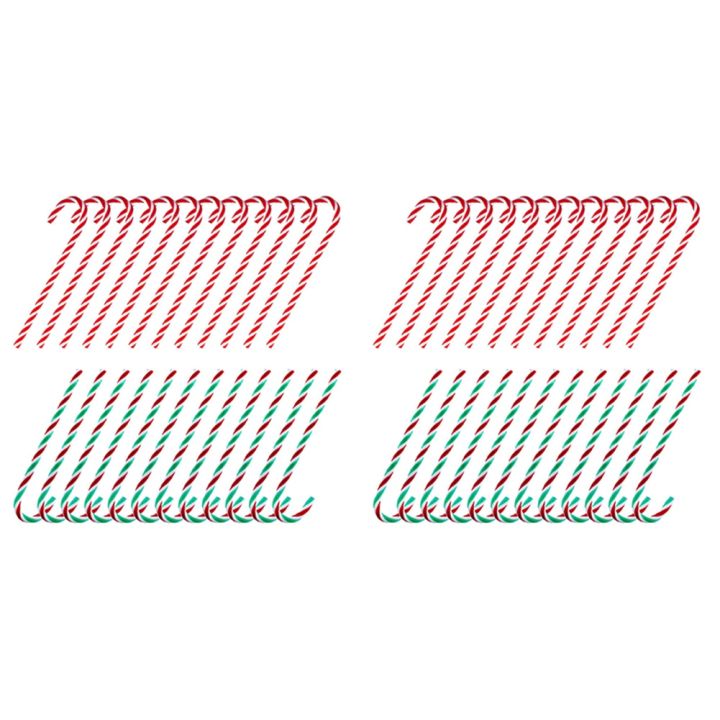 ARELENE 96Pcs Christmas Plastic Fake Candy Canes Twisted Toy Crutch for Christmas Tree Hanging Decorations