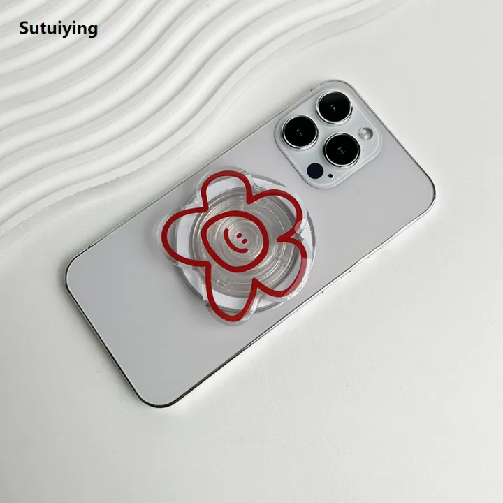 Sutuiying%20Simple%20art%20style%20flowers%20Phone%20Holder%20Socket%20Grip%20For%20Magsafe%20Fashion%20IPhone%20Mac%20Samsung%20Safe%20Ring%20Finger%20Expanding%20Stand%20-%20Image%206