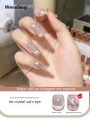 Wenefang Annies Milk Tea Spar Cat Eye Magnetic Gel Nail Polish Glue 10ml Silver Variety Glue Nail Art Shiny Nail Art Varnish. 