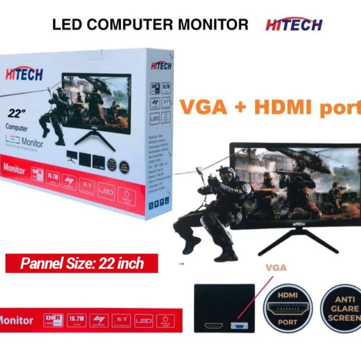 Hitech%2022"%20Led%20Monitor%20With%20VGA%20&%20HDMI%20Supported%20%7C%20HiTech%2022%20Inch%20FHD%20Monitor%20-%20Image%208